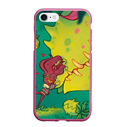 Чехол iPhone 7/8 матовый Милая Плантера, цвет: 3D-малиновый