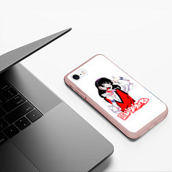 Чехол iPhone 7/8 матовый Ikishima Midari - Kakegurui, цвет: 3D-светло-розовый — фото 2