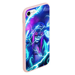 Чехол iPhone 7/8 матовый KDA FLASHLIGHT NEON КДА В МАСКЕ LEAGUE OF LEGENDS, цвет: 3D-светло-розовый — фото 2