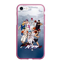 Чехол iPhone 7/8 матовый Kuroko no Basket Баскетбол Куроко, цвет: 3D-малиновый