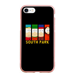 Чехол iPhone 7/8 матовый South Park - Южный парк главные герои, цвет: 3D-светло-розовый