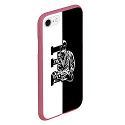 Чехол iPhone 7/8 матовый BJJ, цвет: 3D-малиновый — фото 2