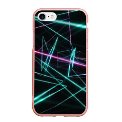 Чехол iPhone 7/8 матовый Лазерная композиция, цвет: 3D-светло-розовый