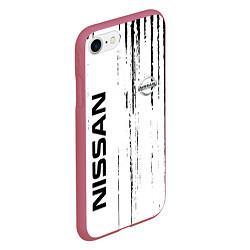Чехол iPhone 7/8 матовый Nissan ниссан,, цвет: 3D-малиновый — фото 2