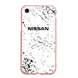 Чехол iPhone 7/8 матовый Nissan ниссан, цвет: 3D-светло-розовый