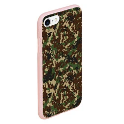 Чехол iPhone 7/8 матовый Камуфляж Излом, цвет: 3D-светло-розовый — фото 2