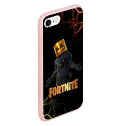 Чехол iPhone 7/8 матовый Marshmello Fortnite 3, цвет: 3D-светло-розовый — фото 2