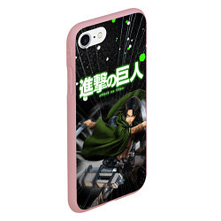 Чехол iPhone 7/8 матовый Levi Атака Титанов В атаке, цвет: 3D-баблгам — фото 2