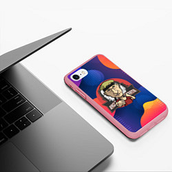 Чехол iPhone 7/8 матовый Джонни Лоуренс Кобра Кай, цвет: 3D-баблгам — фото 2