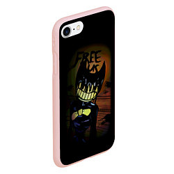 Чехол iPhone 7/8 матовый Бенди Bendy And The Ink Machine, цвет: 3D-светло-розовый — фото 2