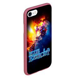 Чехол iPhone 7/8 матовый Рин Окумура - Синий Экзорцист, цвет: 3D-малиновый — фото 2
