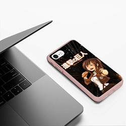 Чехол iPhone 7/8 матовый Саша Атака Титанов в Моменте, цвет: 3D-светло-розовый — фото 2
