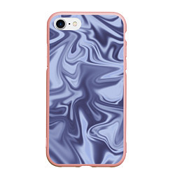 Чехол iPhone 7/8 матовый Crystal Abstract Blue, цвет: 3D-светло-розовый