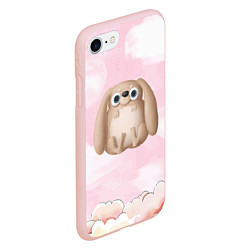 Чехол iPhone 7/8 матовый Большой забавный заяц, цвет: 3D-светло-розовый — фото 2
