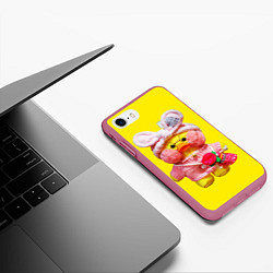 Чехол iPhone 7/8 матовый УТЯ УТОЧКА ЛАЛАФАНФАН, цвет: 3D-малиновый — фото 2