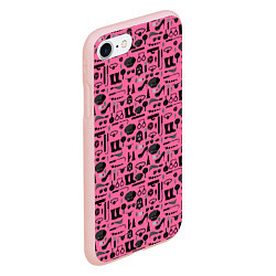 Чехол iPhone 7/8 матовый БДСМ - BDSM, цвет: 3D-светло-розовый — фото 2