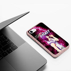 Чехол iPhone 7/8 матовый Kuroko no Basuke, Murasakibara Atsushi Ацуши Мурас, цвет: 3D-светло-розовый — фото 2