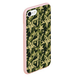 Чехол iPhone 7/8 матовый Star camouflage, цвет: 3D-светло-розовый — фото 2