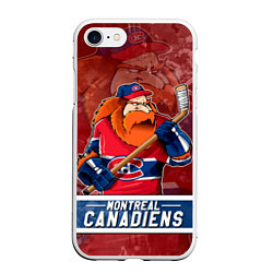 Чехол iPhone 7/8 матовый Монреаль Канадиенс, Montreal Canadiens Маскот