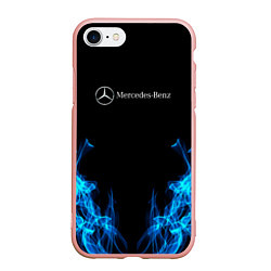 Чехол iPhone 7/8 матовый Mercedes-Benz Fire, цвет: 3D-светло-розовый