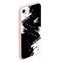 Чехол iPhone 7/8 матовый Honda Брызги Красок, цвет: 3D-светло-розовый — фото 2