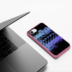 Чехол iPhone 7/8 матовый VOLVO авто вольва, цвет: 3D-малиновый — фото 2