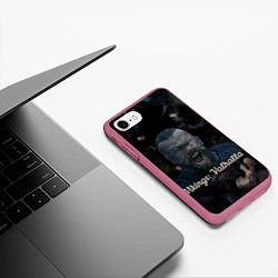Чехол iPhone 7/8 матовый Викинги: Вальхалла, цвет: 3D-малиновый — фото 2