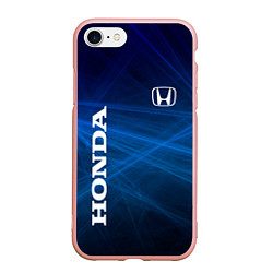 Чехол iPhone 7/8 матовый Honda - Blue, цвет: 3D-светло-розовый
