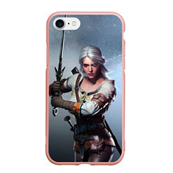 Чехол iPhone 7/8 матовый Ciri sword, цвет: 3D-светло-розовый