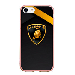 Чехол iPhone 7/8 матовый Lamborghini геометрия, цвет: 3D-светло-розовый