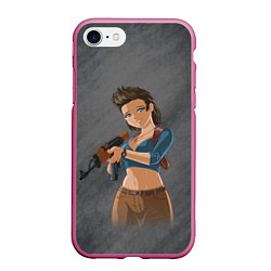 Чехол iPhone 7/8 матовый Nathan Drake girl from Uncharted by sexygirlsdraw, цвет: 3D-малиновый