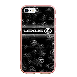 Чехол iPhone 7/8 матовый LEXUS SPORT PATTERN, цвет: 3D-светло-розовый