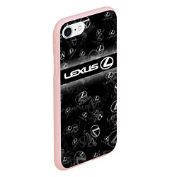 Чехол iPhone 7/8 матовый LEXUS SPORT PATTERN, цвет: 3D-светло-розовый — фото 2