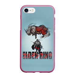 Чехол iPhone 7/8 матовый В путь Elden Ring, цвет: 3D-малиновый