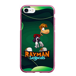 Чехол iPhone 7/8 матовый Rayman Legends Green, цвет: 3D-малиновый