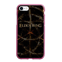 Чехол iPhone 7/8 матовый ELDEN RING СИМВОЛ ЛОГО, цвет: 3D-малиновый