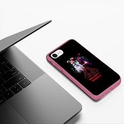 Чехол iPhone 7/8 матовый Five Nights at Freddys: Security Breach, цвет: 3D-малиновый — фото 2