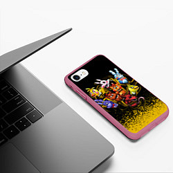 Чехол iPhone 7/8 матовый Фредди и Компания, цвет: 3D-малиновый — фото 2