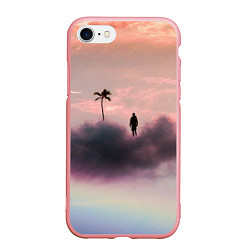 Чехол iPhone 7/8 матовый Человек в облаках, цвет: 3D-баблгам