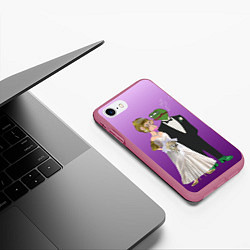 Чехол iPhone 7/8 матовый Свадьба - Чертовски привлекательные, цвет: 3D-малиновый — фото 2