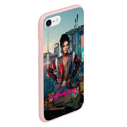 Чехол iPhone 7/8 матовый Panam Night City, цвет: 3D-светло-розовый — фото 2