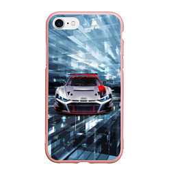 Чехол iPhone 7/8 матовый Audi Motorsport Racing team, цвет: 3D-светло-розовый