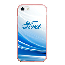 Чехол iPhone 7/8 матовый Форд abstraction, цвет: 3D-светло-розовый