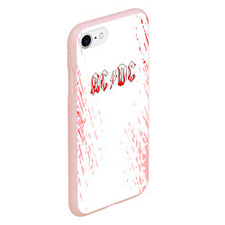 Чехол iPhone 7/8 матовый ACDC Паттерн, цвет: 3D-светло-розовый — фото 2