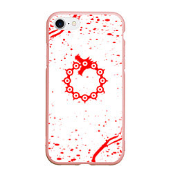 Чехол iPhone 7/8 матовый 7 СМЕРТНЫХ ГРЕХОВ, цвет: 3D-светло-розовый