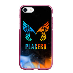 Чехол iPhone 7/8 матовый Placebo, Logo, цвет: 3D-малиновый