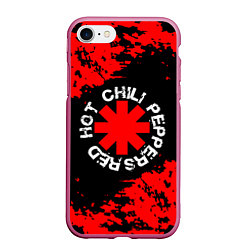 Чехол iPhone 7/8 матовый Red hot chili peppers RHCP, цвет: 3D-малиновый