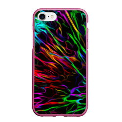 Чехол iPhone 7/8 матовый Neon pattern Vanguard, цвет: 3D-малиновый