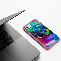 Чехол iPhone 7/8 матовый Vanguard color pattern 2029, цвет: 3D-малиновый — фото 2