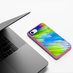 Чехол iPhone 7/8 матовый Color vanguard pattern Raster, цвет: 3D-малиновый — фото 2